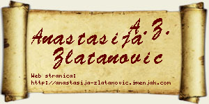 Anastasija Zlatanović vizit kartica